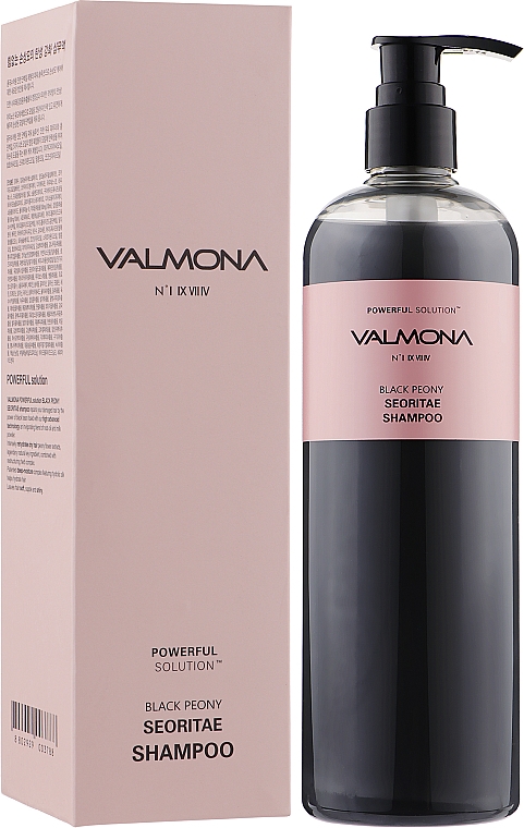 Szampon do włosów z białkiem czarnej fasoli i piwonią - Valmona Powerful Solution Black Peony Seoritae Shampoo — Zdjęcie N3