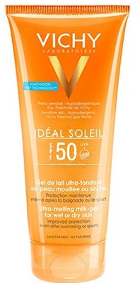 Nawilżający żel przeciwsłoneczny do ciała - Vichy Ideal Soleil Ultra-Melting Milk Gel SPF 50 — Zdjęcie N1