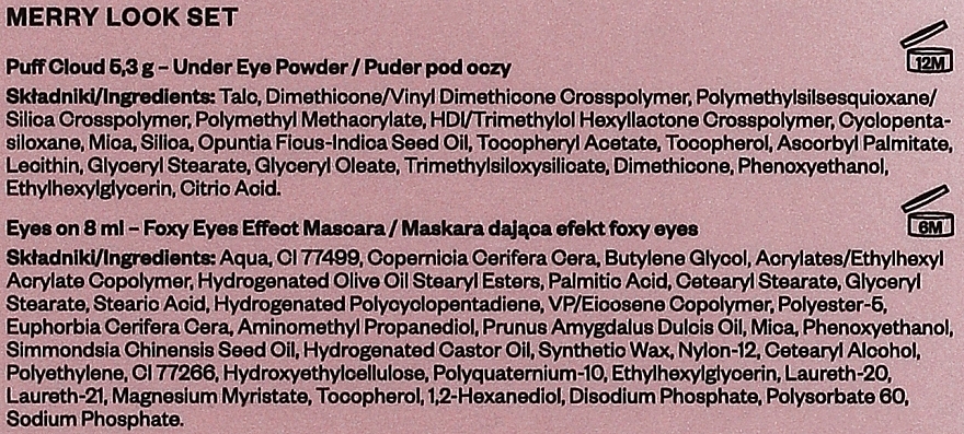 Zestaw do makijażu - Paese Merry Look Set (mascara/8ml + eye powder/5.3g) — Zdjęcie N3