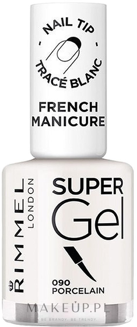 Żelowy lakier do paznokci - Rimmel Super Gel French Manicure — Zdjęcie 090 - Porcelain