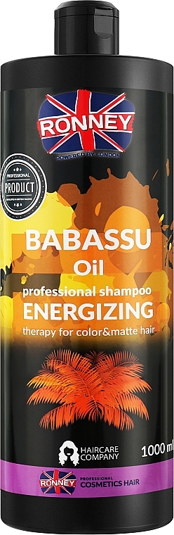 PRZECENA! Energetyzujący szampon z olejem babassu do włosów farbowanych i matowych - Ronney Professional Babassu Oil Energizing Shampoo * — Zdjęcie N2