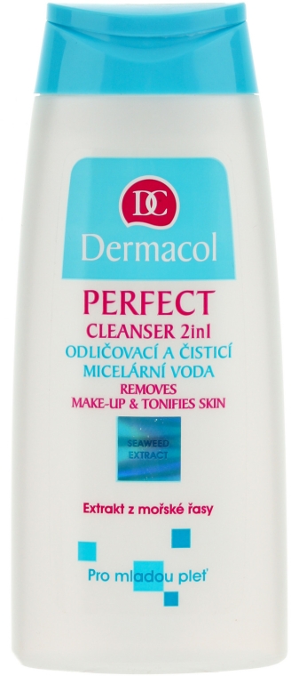 Płyn micelarny 2 w 1 tonizujący skórę i do demakijażu - Dermacol Perfect Cleanser 2 in 1