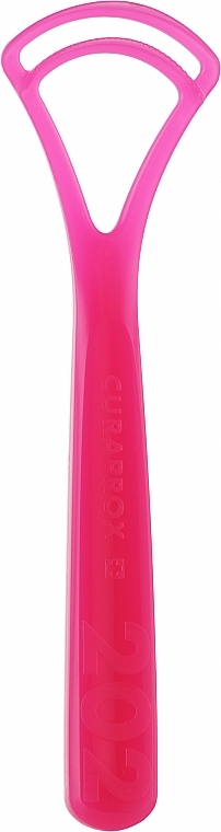 Duża dwukrawędziowa skrobaczka do języka CTC 202, różowa - Curaprox Tongue Cleaner — Zdjęcie N1