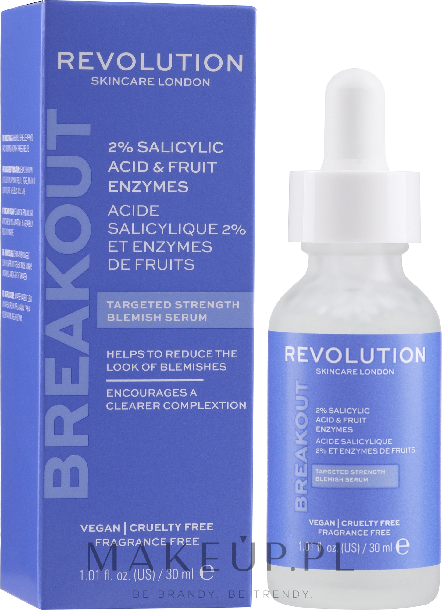 Serum do twarzy z kwasem salicylowym i enzymami owocowymi - Revolution Skincare Serum 2% Salicylic Acid & Fruit Enzymes — Zdjęcie 30 ml