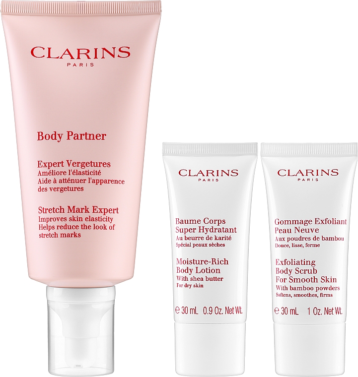 Zestaw - Clarins Perfect Partners (b/cr/175ml + b/scrub/30ml + b/lot/30ml) — Zdjęcie N2