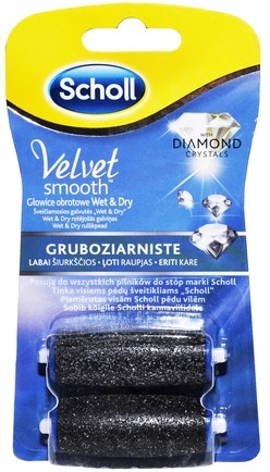 Wymienne gruboziarniste głowice obrotowe do elektrycznego pilnika - Scholl Velvet Smooth Wet&Dry Diamond Crystal — Zdjęcie N3
