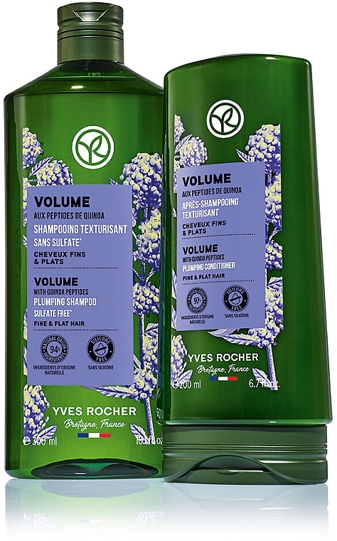 Szampon dodający objętości włosom z peptydami z komosy ryżowej - Yves Rocher Volume Shampoo With Ouinda Peptides  — Zdjęcie N3