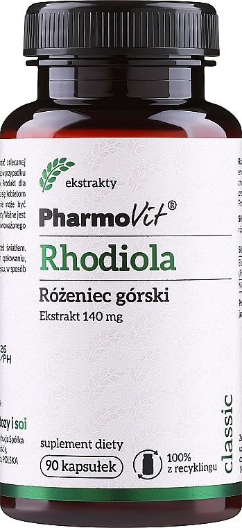 Suplement diety Różaniec górski - Pharmovit Rhodiola — Zdjęcie N1
