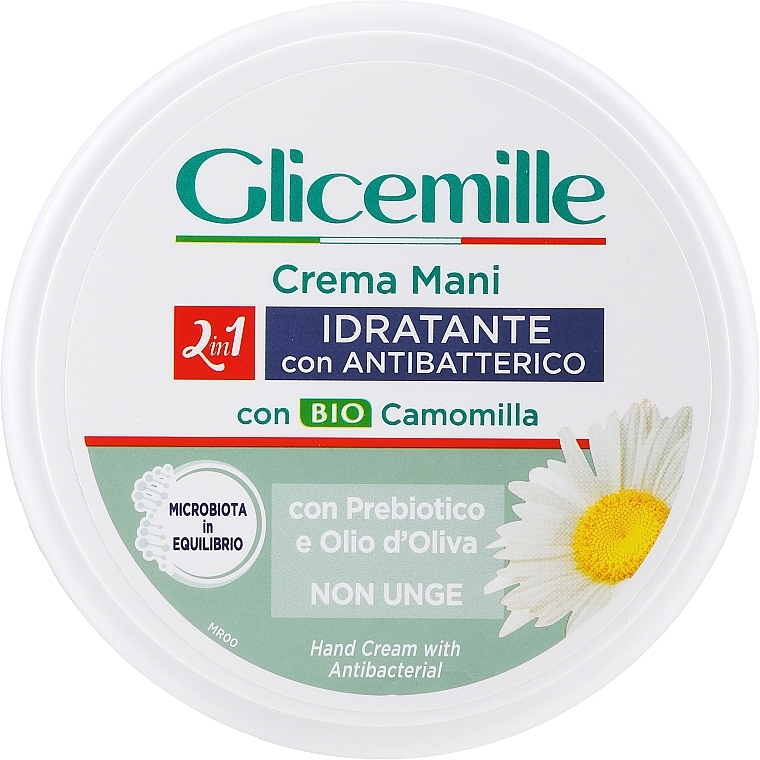 Nawilżający krem antybakteryjny z wyciągiem z rumianku - Mirato Glicemille Hand Cream With Antibacterial — Zdjęcie N1