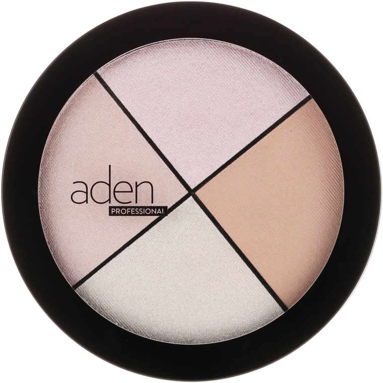 Paletka rozświetlaczy do twarzy - Aden Cosmetics Highlighter Palette — Zdjęcie N1