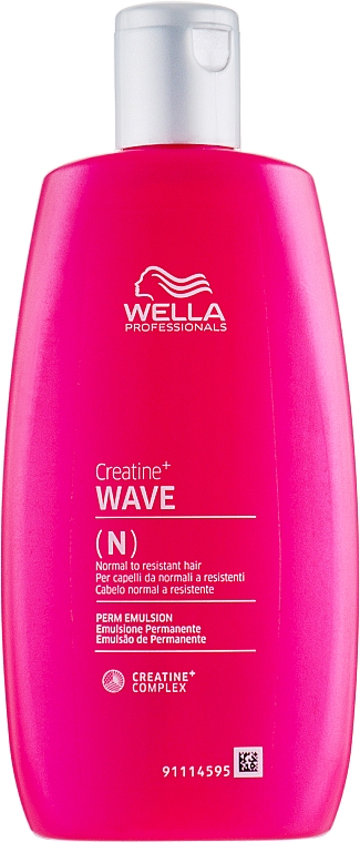 Płyn do trwałej ondulacji do włosów normalnych i opornych na skręt - Wella Professionals Creatine+ Wave N Perm Emulsion — Zdjęcie N3