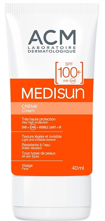 Krem z filtrem przeciwsłonecznym SPF100+ do twarzy - ACM Laboratoires Medisun SPF100 Cream — Zdjęcie N1