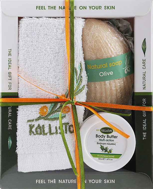 Zestaw - Kalliston Box Kit Mastiha (towel/1pcs + b/butter/50ml + soap/60g) — Zdjęcie N2