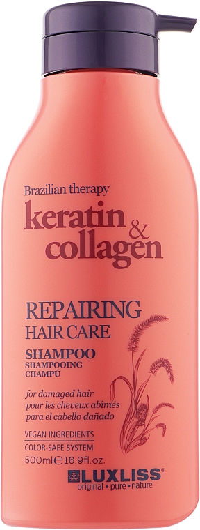 Szampon rewitalizujący do włosów - Luxliss Repairing Hair Care Shampoo — Zdjęcie N2