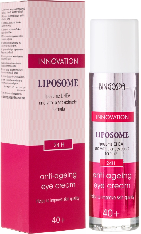 Liposomowy krem przeciwzmarszczkowy na okolice oczu 40+ na dzień i na noc - BingoSpa Liposome Anti-Ageing Eye Cream — Zdjęcie N1