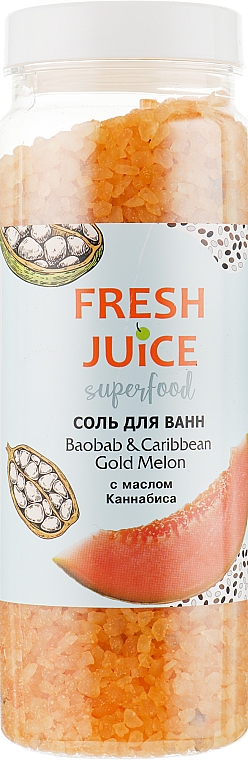 Sól do kąpieli Baobab i karaibski złoty melon - Fresh Juice Superfood Baobab & Caribbean Gold Melon — Zdjęcie N1