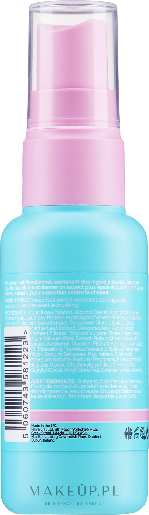 Spray zwiększający objętość i wspomagający porost włosów - Hairburst Volume & Growth Elixir Spray — Zdjęcie 40 ml