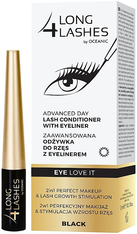 Zaawansowana odżywka do rzęs z eyelinerem 2 w 1 - Long4Lashes Advanced Day Lash Conditioner With Eyeliner — Zdjęcie N1