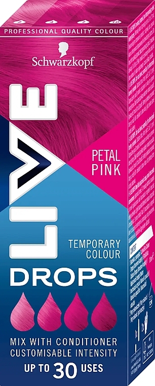 Krople do farbowania włosów - Live Drops Petal Pink Temporary Color — Zdjęcie N1