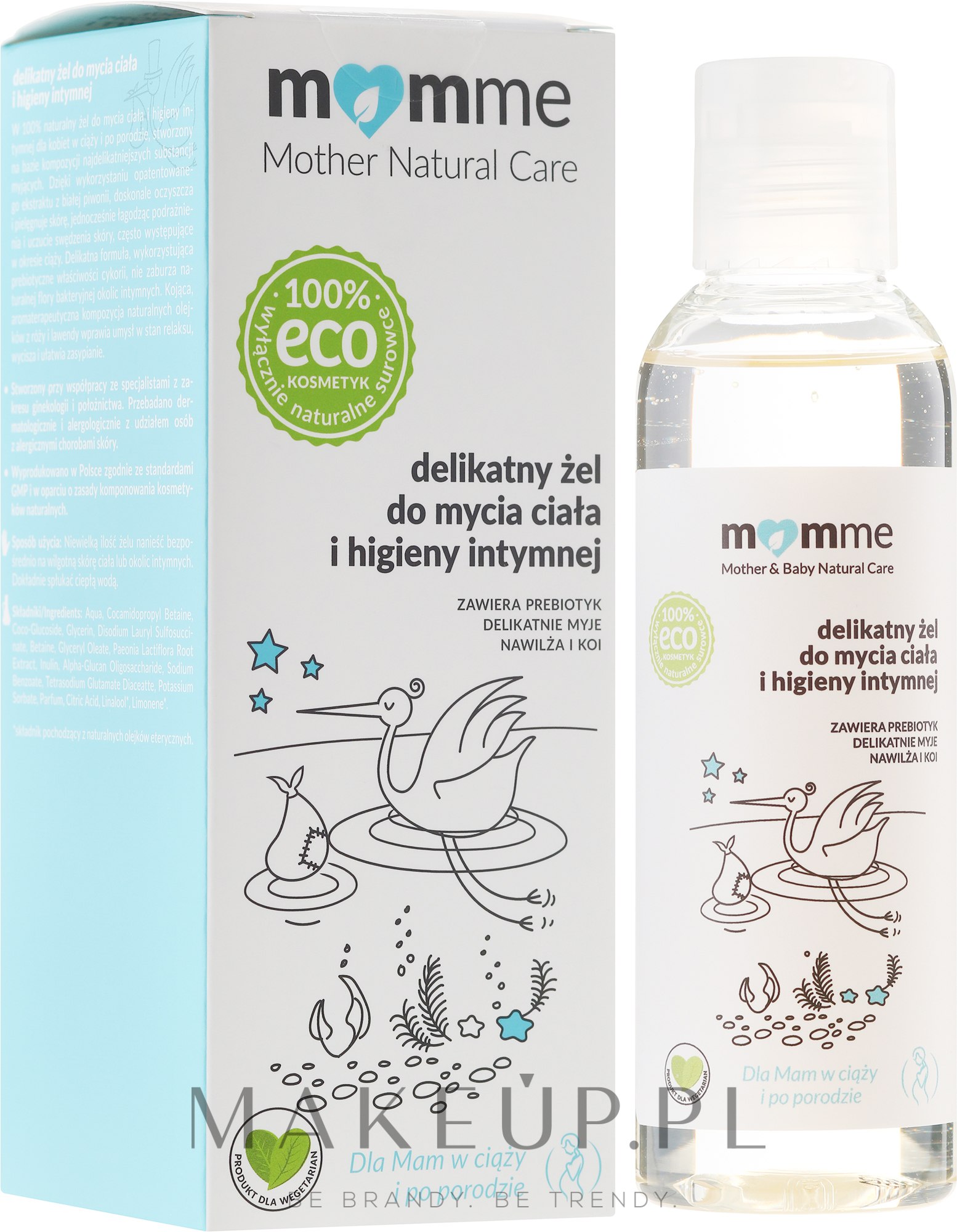 Delikatny żel do mycia ciała i higieny intymnej dla mam w ciąży i po porodzie - Momme Mother Natural Care Gel — Zdjęcie 150 ml