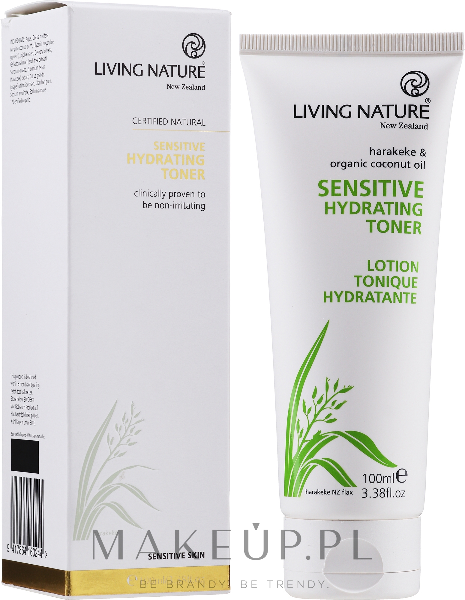 Nawilżający tonik do twarzy - Living Nature Sensitive Hydrating Toner — Zdjęcie 100 ml