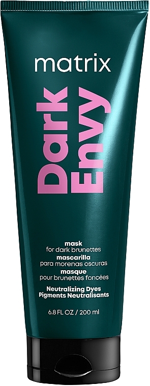 Maska do neutralizacji czerwonych refleksów na ciemnych włosach - Matrix Total Results Dark Envy Mask — Zdjęcie N1