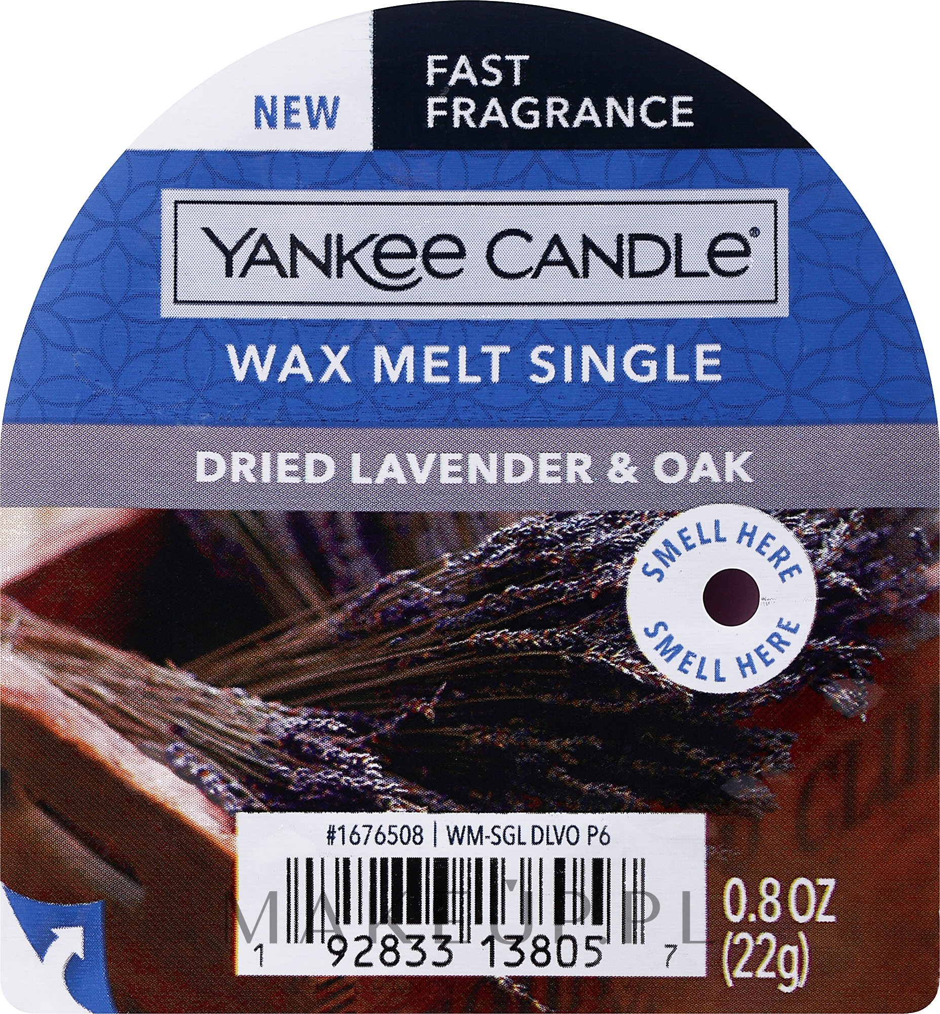Wosk zapachowy - Yankee Candle Dried Lavender & Oak Wax Melt Single — Zdjęcie 22 g