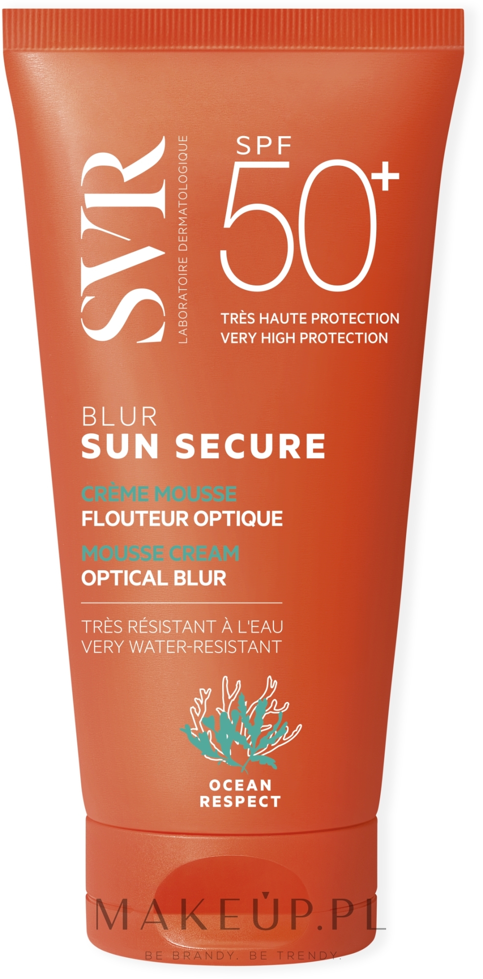 Ochronny krem do twarzy optycznie ujednolicający strukturę skóry SPF 50 - SVR Sun Secure Blur — Zdjęcie 50 ml