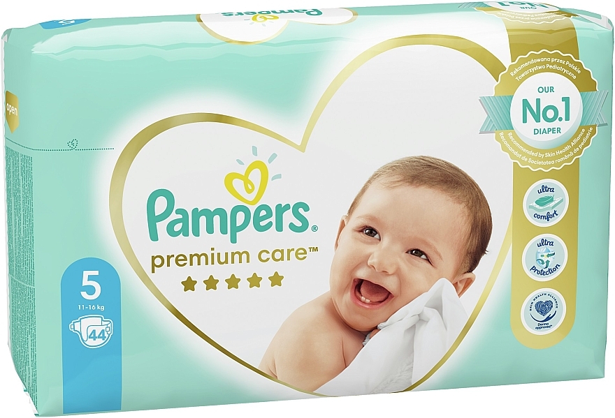 Pieluszki Pampers Premium Care, rozmiar 5 (junior) 11-16 kg, 44 szt. - Pampers  — Zdjęcie N3