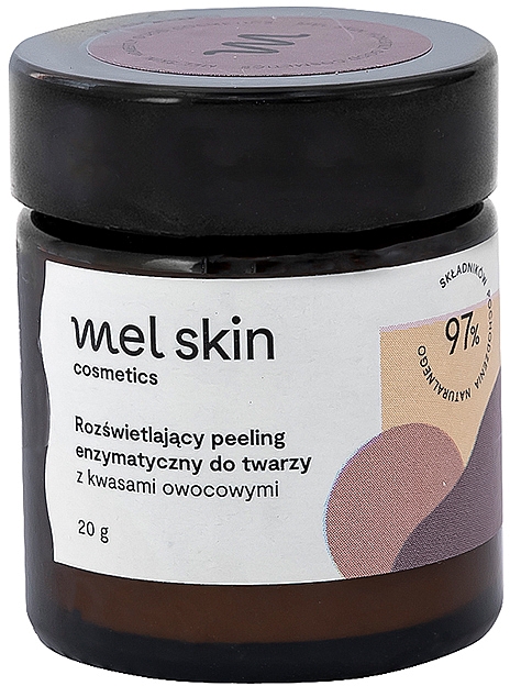 Rozjaśniający peeling enzymatyczny do twarzy z kwasami owocowymi - Mel Skin — Zdjęcie N1