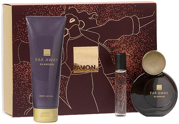 Avon Far Away Glamour - Zestaw (edp/50ml + edp/mini/10ml + b/lot/125ml) — Zdjęcie N1