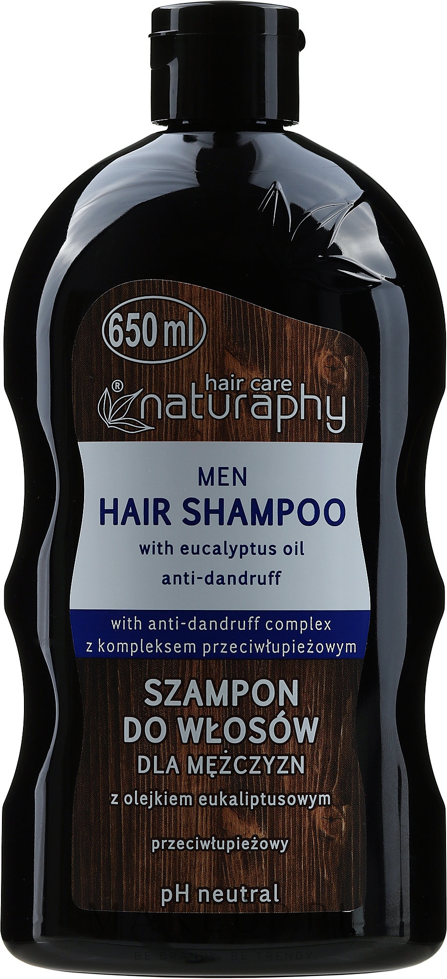 Przeciwłupieżowy szampon dla mężczyzn z olejkiem eukaliptusowym - Naturaphy — Zdjęcie 650 ml