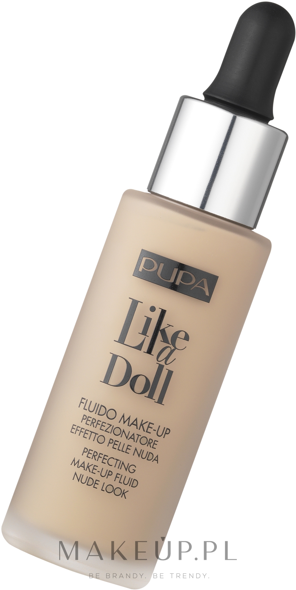 Udoskonalający podkład - Pupa Like A Doll Perfecting Make-Up Fluid Nude Look — Zdjęcie 010 - Do bardzo jasnej cery