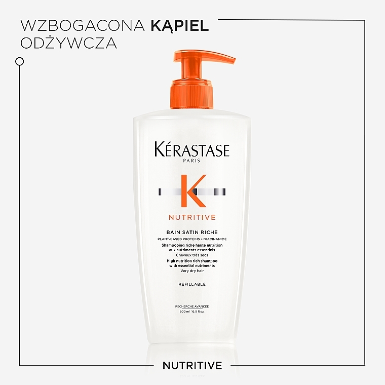 Szampon do włosów suchych i wrażliwych - Kerastase Nutritive Bain Satin Riche Shampoo — Zdjęcie N2