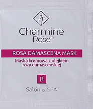 Krem-maska ​​do twarzy z olejkiem z róży damasceńskiej - Charmine Rose Rosa Damascena Mask (próbka) — Zdjęcie N1