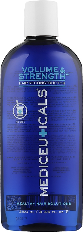 Rekonstruktor do włosów słabych, zniszczonych i cienkich - Mediceuticals Healthy Hair Solutions Volume&Strength — Zdjęcie N2