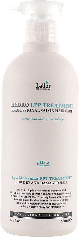 Proteinowa maska do włosów zniszczonych - La'dor Eco Hydro LPP Treatment — Zdjęcie N3