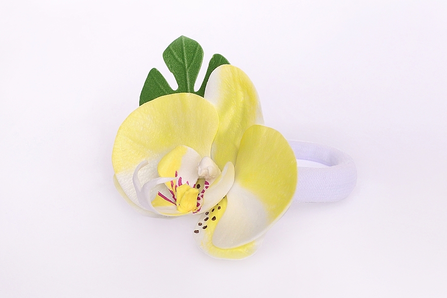 PRZECENA! Gumka do włosów Żółta orchidea - Katya Snezhkova * — Zdjęcie N2