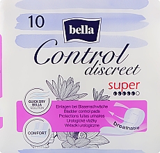 Wkładki urologiczne, 10 szt. - Bella Control Discreet Super Bladder Control Pads — Zdjęcie N1