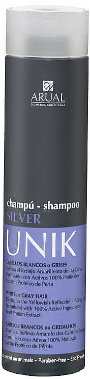 Szampon do włosów blond i siwych - Arual Unik Silver Shampoo — Zdjęcie N1