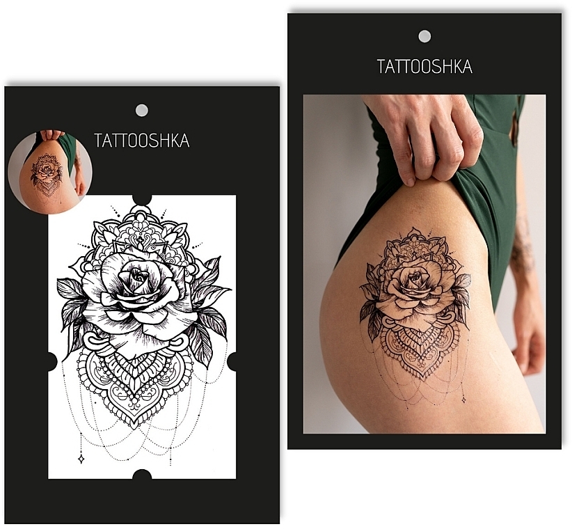 Tatuaż tymczasowy Wykwintna róża - Tattooshka — Zdjęcie N1