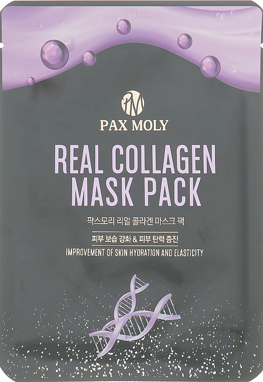 Kolagenowa maska w płachcie do twarzy - Pax Moly Real Collagen Mask Pack — Zdjęcie N1