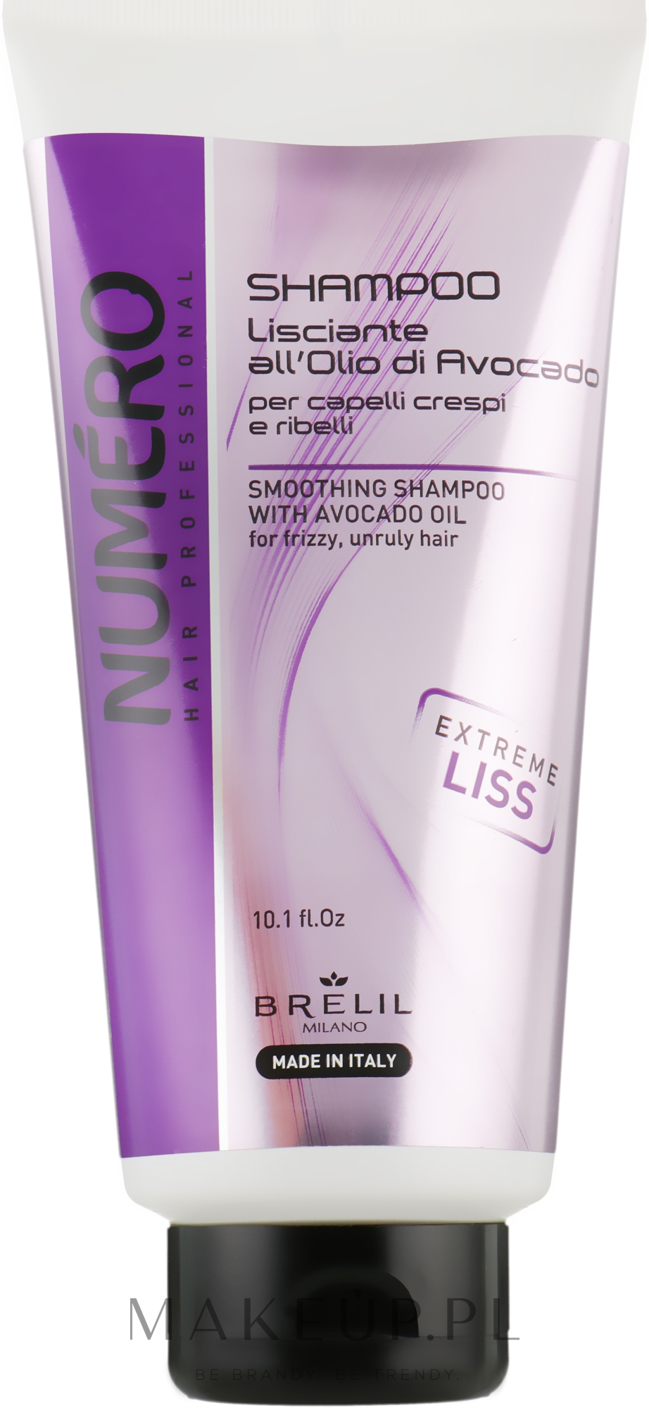 Wygładzający szampon do włosów Olej awokado - Brelil Numero Smoothing Shampoo — Zdjęcie 300 ml