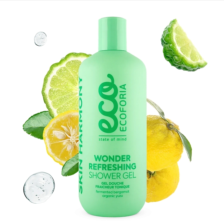 Odświeżający żel pod prysznic - Ecoforia Skin Harmony Wonder Refreshing Shower Gel — Zdjęcie N1