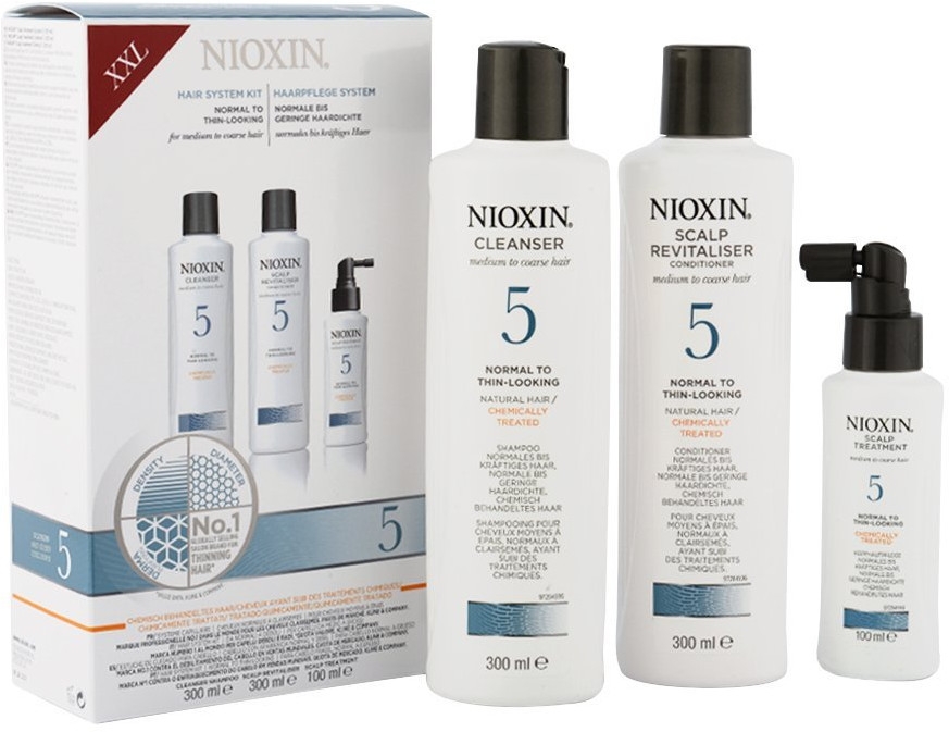 Zestaw - Nioxin System 5 (shm/300ml + cond/300ml + mask/100ml) — Zdjęcie N1