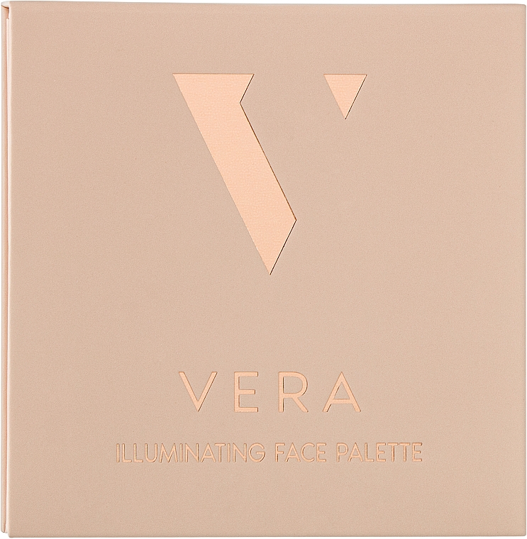Paletka do konturowania twarzy z bronzerem i rozświetlaczem - Vera Beauty Illuminating Face Palette — Zdjęcie N1