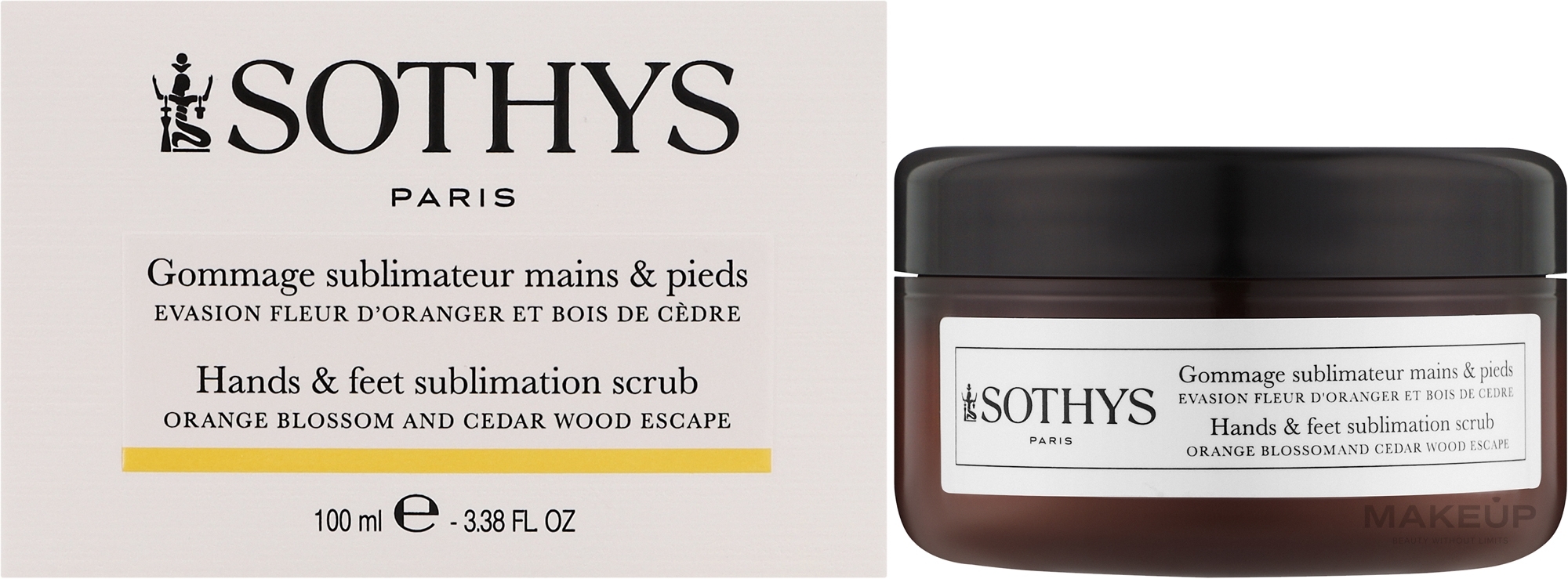 Peeling do rąk i stóp Pomarańcza i drzewo cedrowe - Sothys Hands & Feet Sublimation Scrub Orange Blossom And Cedar Wood Escape — Zdjęcie 100 ml