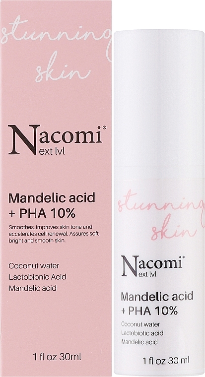 Serum do twarzy z kwasem migdałowym i PHA 10% - Nacomi Next Level Mandelic Acid + PHA 10% — Zdjęcie N2