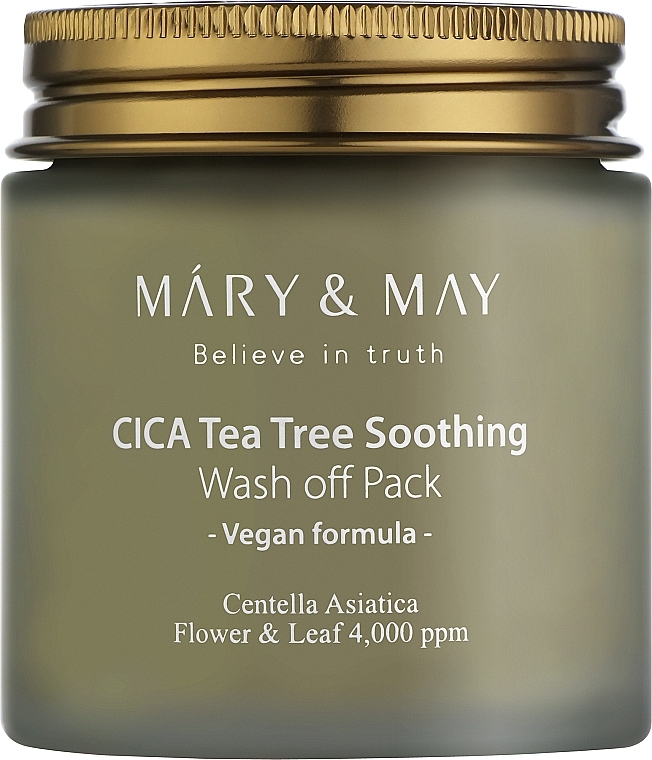 Kojąca maseczka oczyszczająca do twarzy - Mary & May Cica Tea Tree Soothing Wash Off Pack