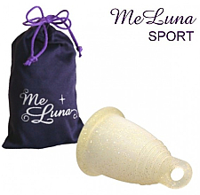 Kup Kubeczek menstruacyjny, rozmiar M, brokatowy złoty - MeLuna Sport Menstrual Cup 